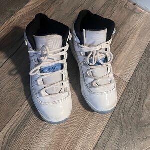 Jordan 11s retro Kids White and Blue Sneakers